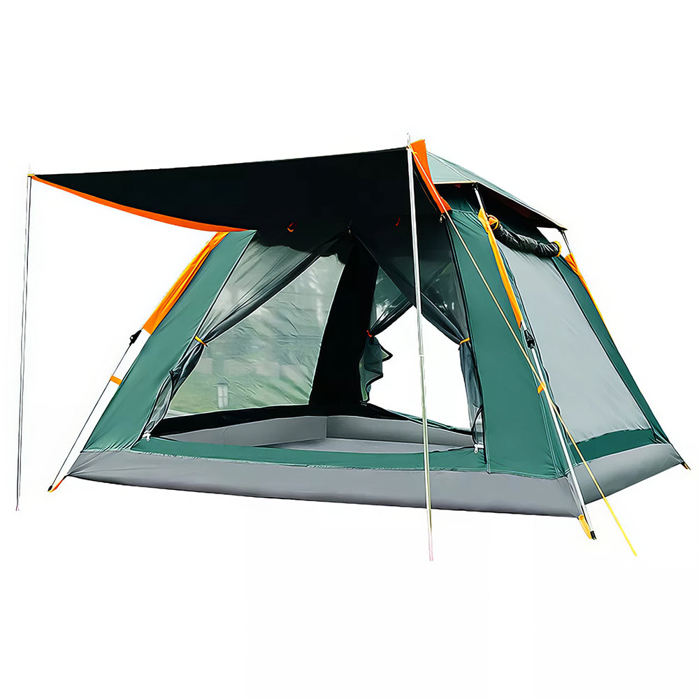4-Person Pop-Up Camping Tent with Waterproof and Windproof Fabric