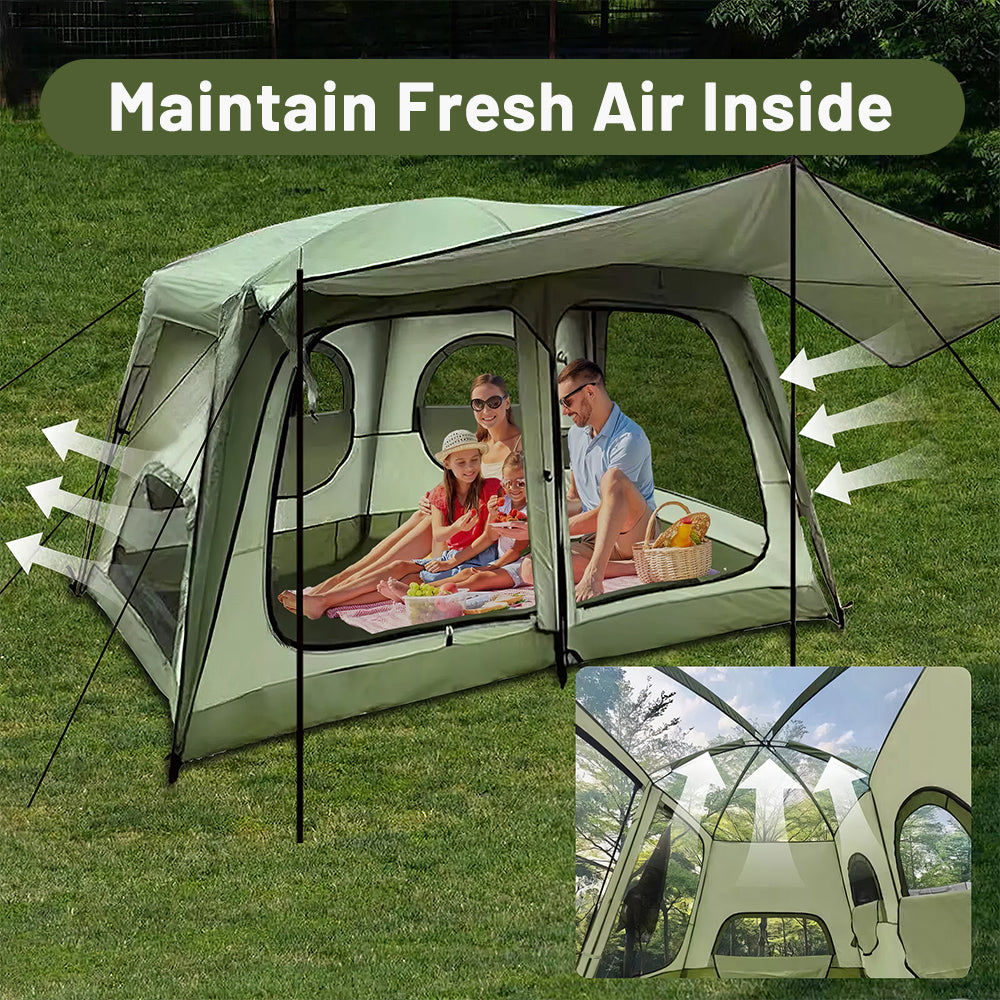 4-6 Person Camping Tent with Waterproof Floor and Rainfly