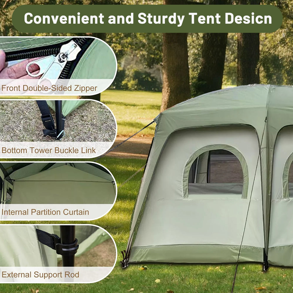 4-6 Person Camping Tent with Waterproof Floor and Rainfly