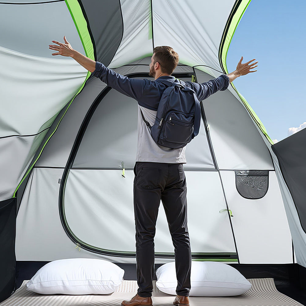 SUV Camping Tent 5-8 Person Waterproof Double Door Car Rear Tent